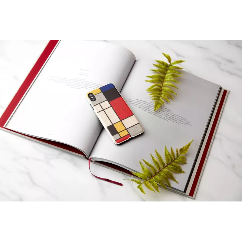 Etui man and wood na iPhone XS Max — drewniany tył, biała ramka