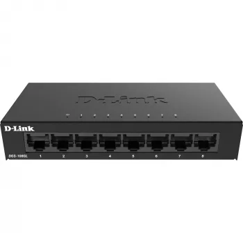 D-Link DGS-108GL Niezarządzalny Gigabit Ethernet (10/100/1000) Czarny