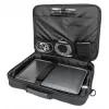 Torba na laptop Manhattan Cambridge 15,6 cala, konstrukcja typu clamshell, czarna, LOW COST, kieszeń na akcesoria, komora na dokumenty z tyłu, pasek na ramię (odpinany), odpowiednik Targus TAR300, pokrowiec na notebook, trzyletnia gwarancja