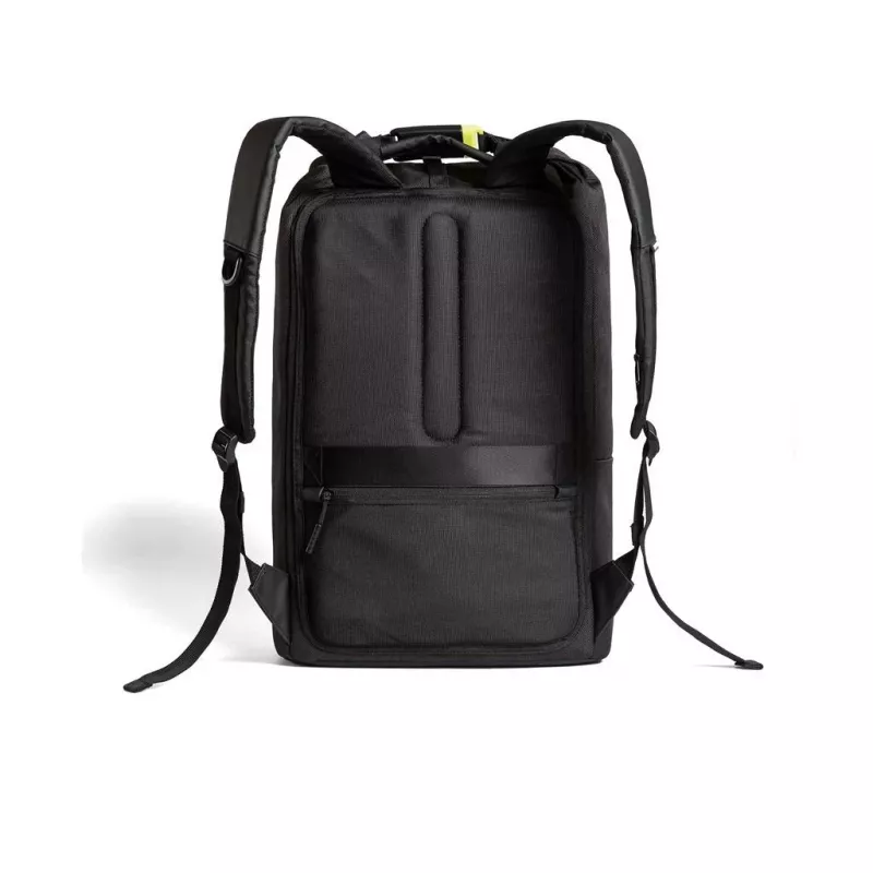 Plecak XDDESIGN Urban Lite Czarny — 21 l (z możliwością rozszerzenia do 27 l), przegroda na laptopa 15,6 cala, hydrofobowy, pasek do wózka