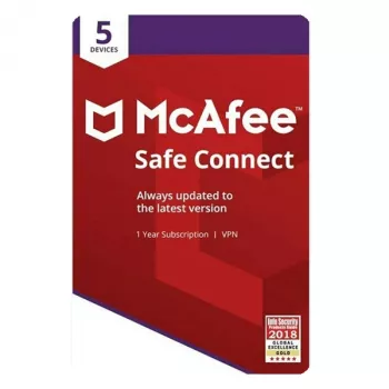 McAfee Safe Connect VPN 5 urządzeń klucz na rok