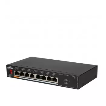 Dahua Technology PoE DH-SF1008L Niezarządzalny przełącznik Fast Ethernet (10/100) Power over Ethernet (PoE) Pulpitowy Jasnoszary