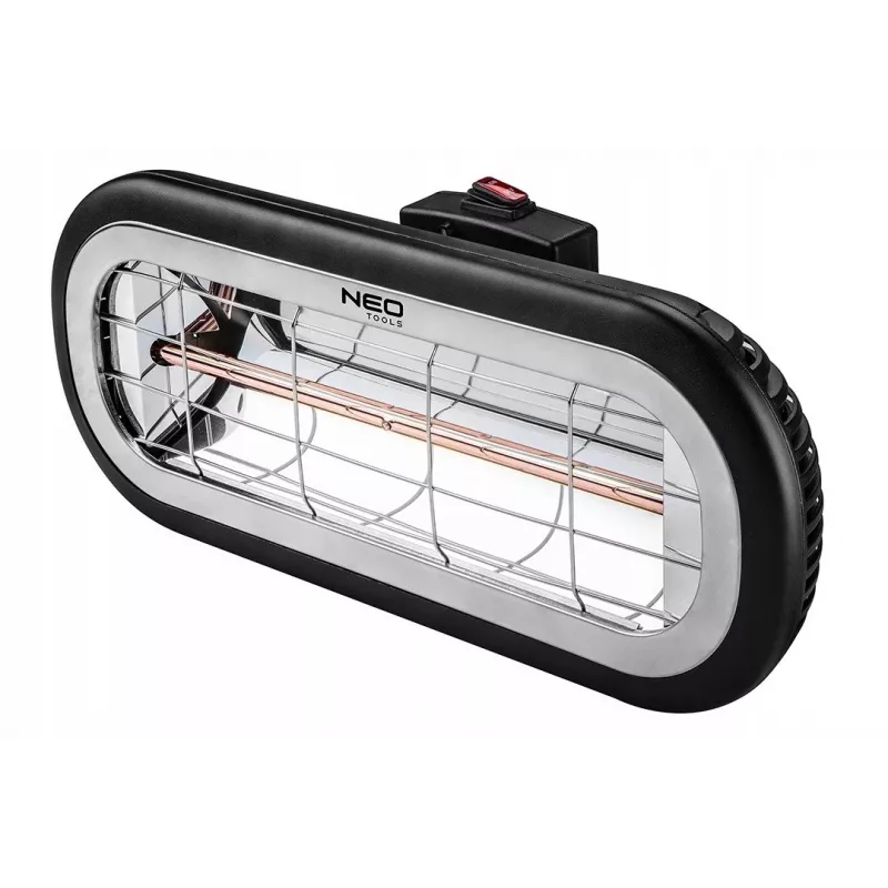 NEO TOOLS 90-032 elektryczny grzejnik na podczerwień do użytku wewnątrz i na zewnątrz 2000 W Czarny