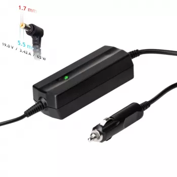 Akyga AK-ND-34 samochodowy zasilacz do laptopów Acer, 65 W, 19 V / 3,42 A, 5,5 x 1,7 mm, wejście 12 V