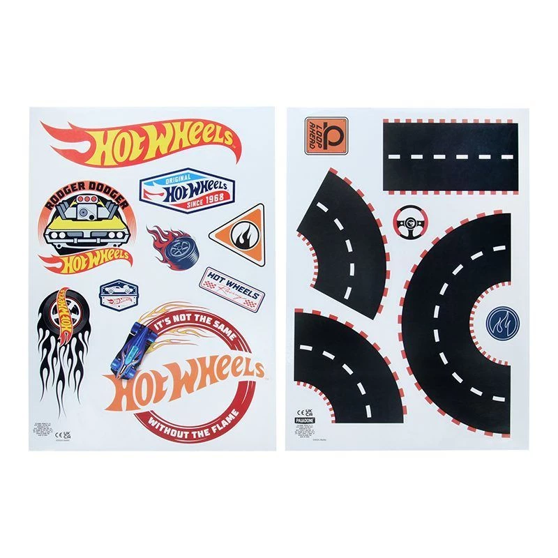 Naklejki ścienne Paladone Hot Wheels Personalizacja PP13745HW — dekoracyjne naklejki samoprzylepne do pokojów dziecięcych