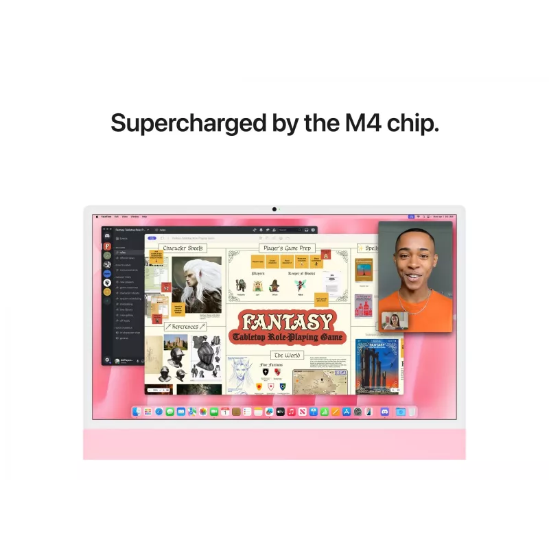 iMac 24 Retina 4.5k Display M4, różowy, M4 (10-CPU/10-GPU), 24 GB, 512 GB, szkło standardowe, Touch ID, niemiecki, Gigabit Ethernet, Magic mysz, MD2U4D/A