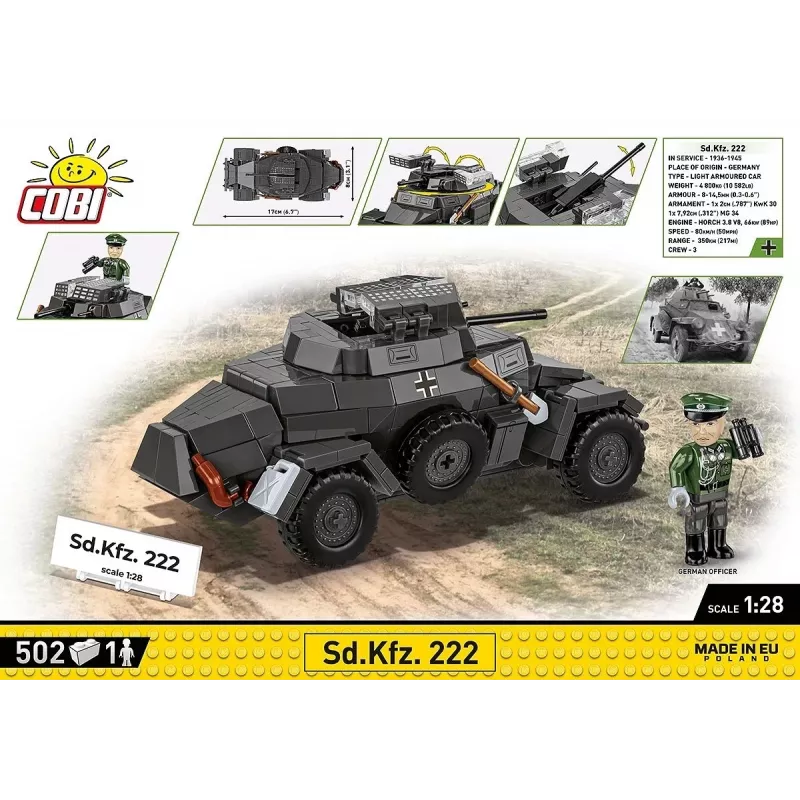 Cobi Blocks Sd.Kfz 222 model kit COBI-2657 — 502 klocków
