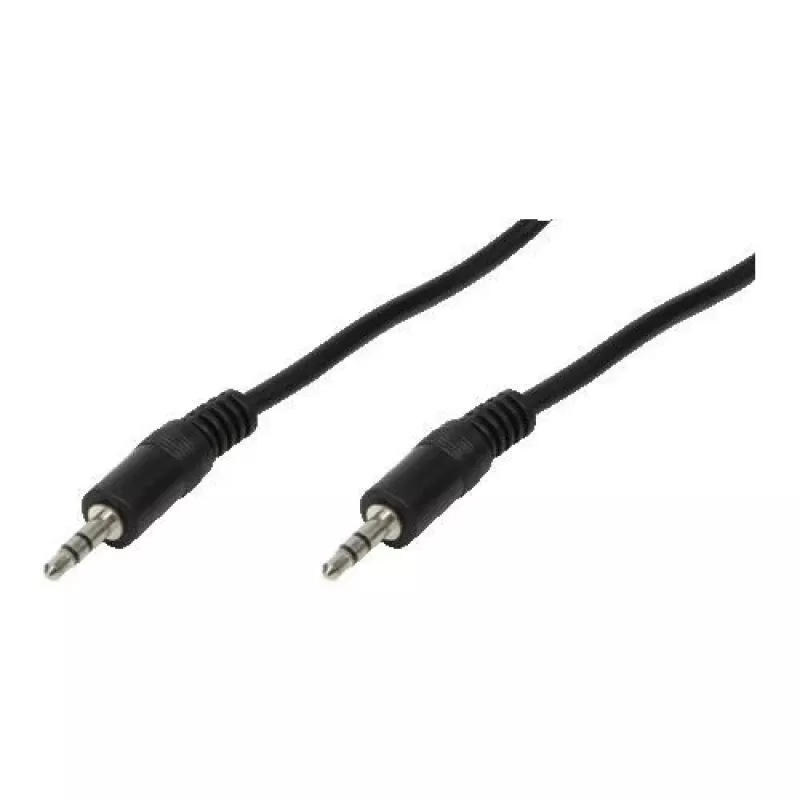 LogiLink CA1048 Kabel audio Jack 0,20 m Czarny (mat)
