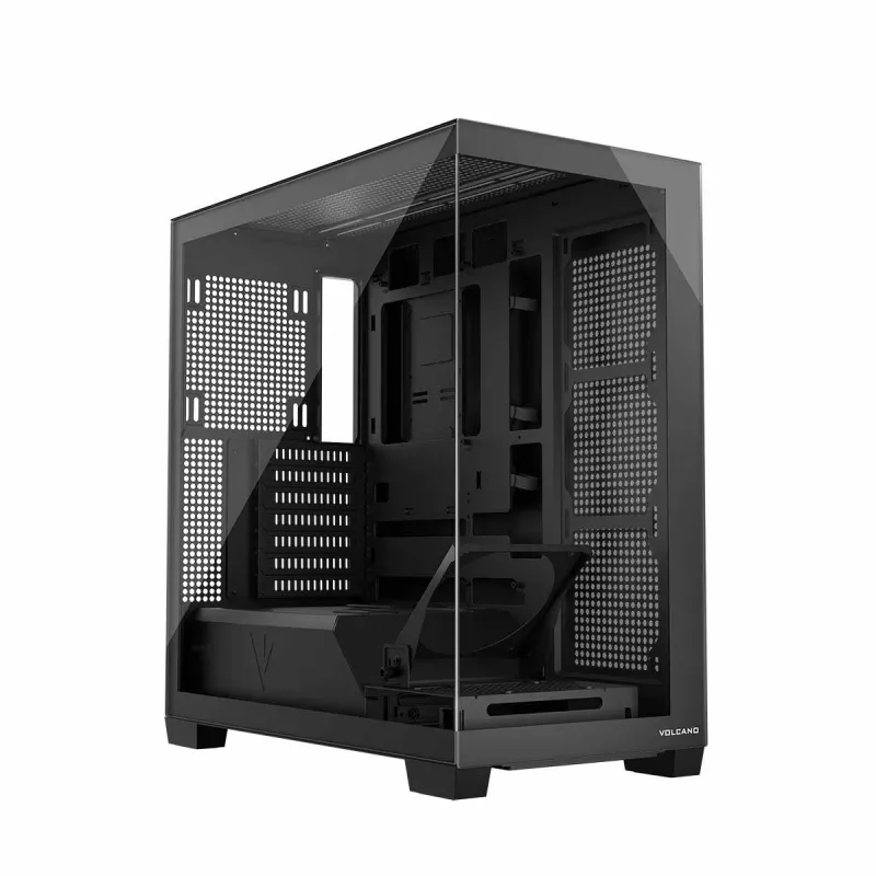 Obudowa PC MODECOM Volcano Stellar NF ATX midi tower, szkło hartowane, czarna, obsługuje płyty ATX/micro ATX, GPU do 420mm, chłodzenie CPU 175mm