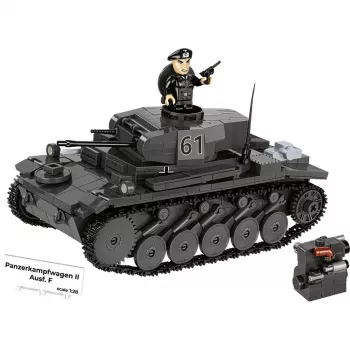 Zestaw konstrukcyjny Cobi Panzerkampfwagen II Ausf. F — 813 elementów, czarny, wiek 9+