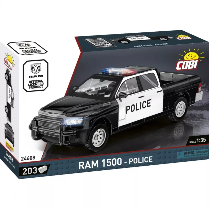 Zabawka konstrukcyjna Cobi RAM 1500 Police 24608 model 2-w-1, zestaw klocków, wersja do przebudowy