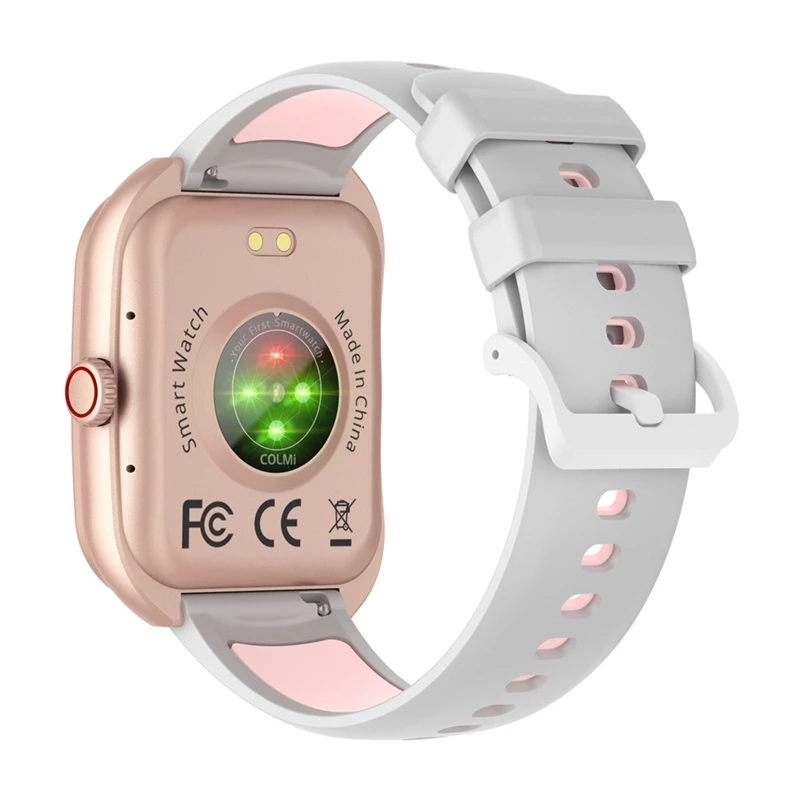 Smartwatch Colmi P86 Rose Gold z monitorem pracy serca, wodoodporny