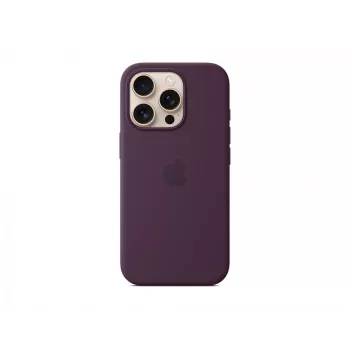 Apple iPhone 16 Pro Silikonowe etui z MagSafe - Śliwkowy