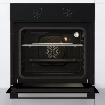 Piekarnik Gorenje | BO6615E01B | 60 L | Elektryczny | EnamelClean | Pokrętła wciskane | Wysokość 59,5 cm | Szerokość 59,5 cm | Czarny