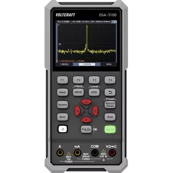 Voltcraft DSA-3100 Oscyloskop ręczny 100 MHz 2-kanałowy 500 MSa/s 8 kpts 8 bitów Urządzenie przenośne (VC-16968915)