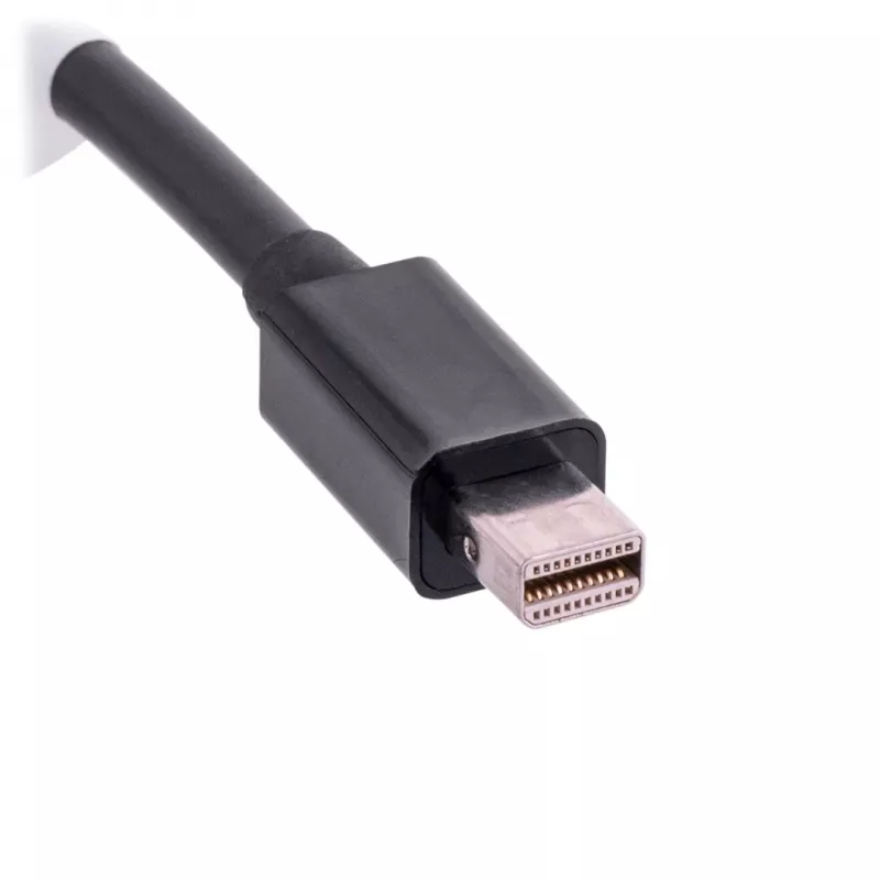 adapter kablowy VGA (D-Sub) na Mini DisplayPort LANBERG AD-0006-BK, 0,2 m, DisplayPort 1.2, 1920×1200@60Hz, żeński MiniDP, czarny