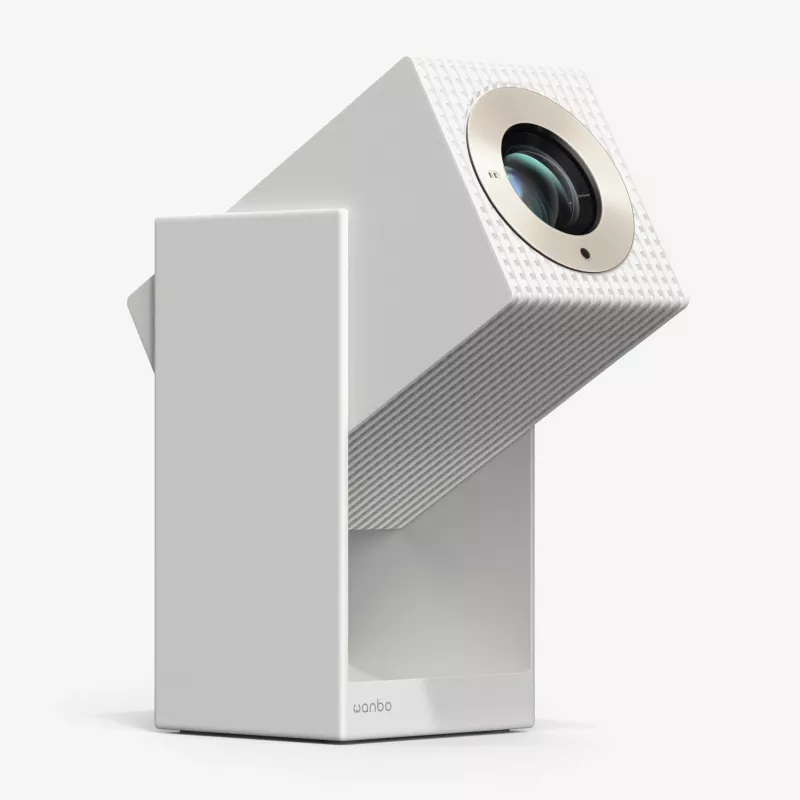 Projektor WANBO Cube 2 Pro 500 ANSI Android TV 11 — kompaktowy inteligentny projektor domowy, biały