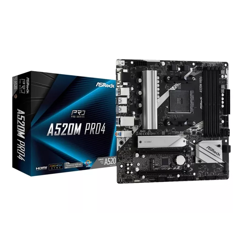 Płyta główna ASRock A520M PRO4 Socket AM4 micro ATX