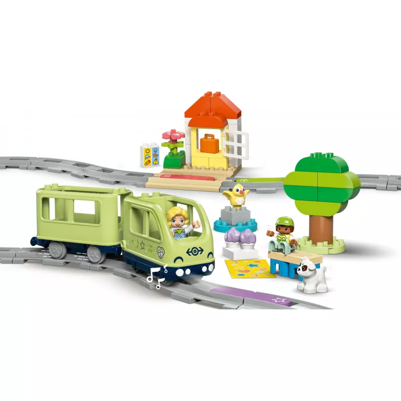 Zestaw kolejowy LEGO DUPLO Interaktywna Kolej Przygód 10427, 57 elementów, 2 figurki DUPLO, dla dzieci od 2 lat