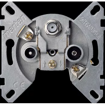 Merten Sat-Antenna Socket - 3-way - DIN EN 50083-1/A1 - DIN EN 80083-2/A1 (466097)