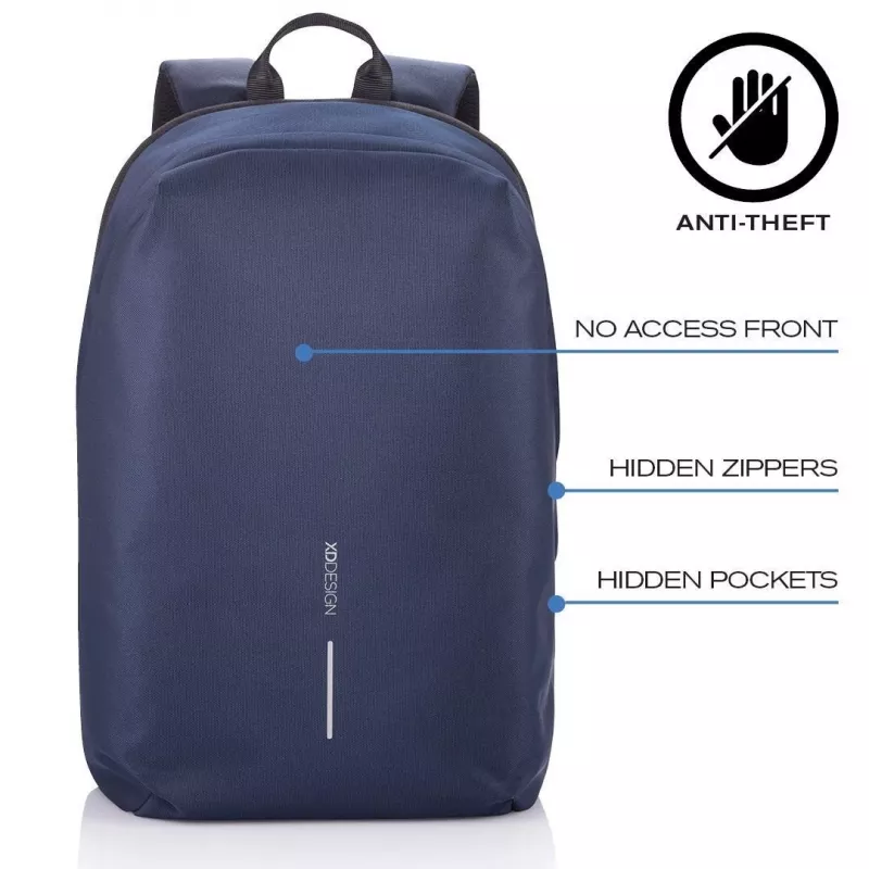 Plecak casual XDDESIGN Bobby Soft z komorą na laptop 15,6 cala, 16 l, granatowy, PET
