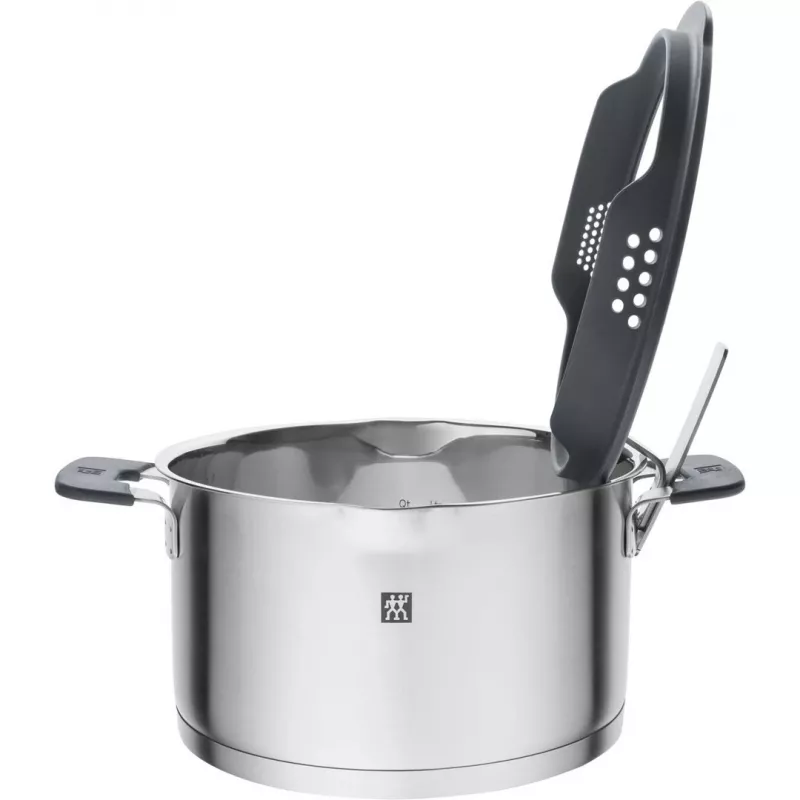 ZWILLING zestaw garnków stal nierdzewna SIMPLIFY 5 szt. — można myć w zmywarce i piekarniku, szklane pokrywki, odpowiednie do płyt ceramicznych