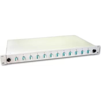 Lightwin światłowodowa kaseta zapasowa, 24 włókna, 12x DLC wielomodowa, 50/125µm OM3 pigtaile (SPBOX 24G50 OM3 DLC)