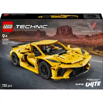 LEGO Technic Corvette Stingray 42205 model 2w1 kabriolet i coupé, 732 elementy, 80×270×140 mm