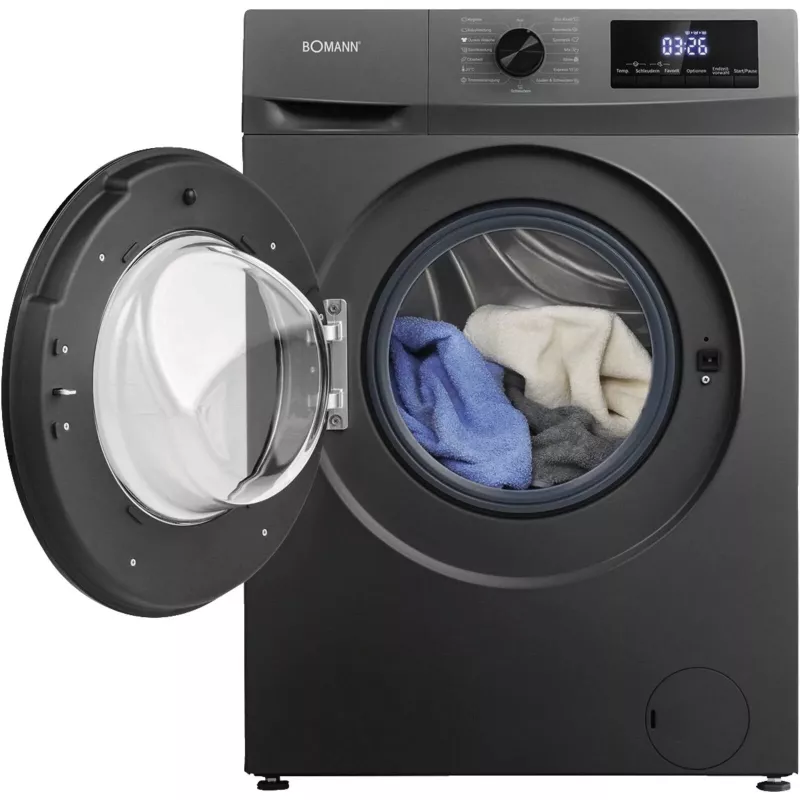 Pralka ładowana od przodu BOMANN WA 7175 — 7 kg, 1400 obr./min, tytanowa