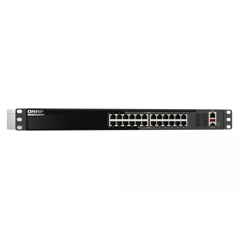 Przełącznik sieciowy QNAP QSW-M3224-24T zarządzalny L3 10G Ethernet (100/1000/10000) 1U czarny, srebrny