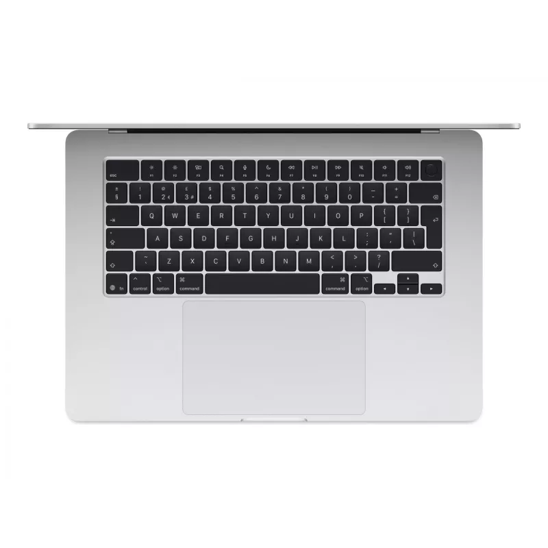 MacBook Air 15, Srebrny, M4 (10-rdzeniowy CPU/10-rdzeniowy GPU), 16 GB, 512 GB, Niemiecki, Zasilacz 35 W z dwoma portami USB-C, MW1H3D/A