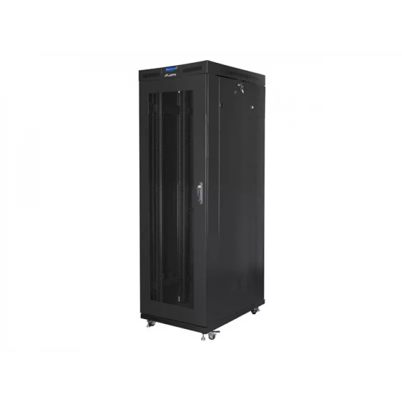 Lanberg FF01-8227-23BL szafa rack 27U wolnostojąca Czarna