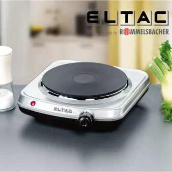 Płyta grzewcza Rommelsbacher ELTAC EK 18 — jednopalnikowa, 1500 W, srebrny metalik