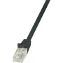 LogiLink CP1083U RJ45 kabel sieciowy, patchcord CAT 5e U/UTP 7,50 m czarny z zatrzaskiem 1