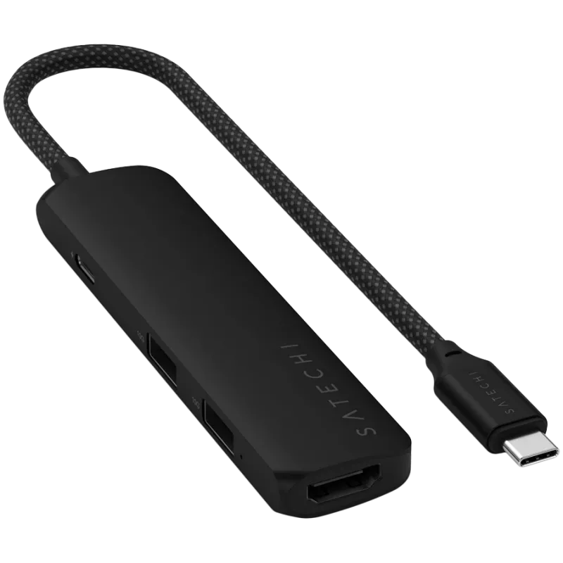 Satechi ST-P4SK koncentrator interfejsów USB Type-C 10000 Mbit/s Czarny