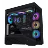 Obudowa PC Lian Li Vector V100 Midi Tower — Czarna z przezroczystym panelem, obsługa 3×120 mm wentylatorów bocznych + 1×120 mm tylnego, HDD 3,5 cala, SSD 2,5 cala, 235,5×446×484,6 mm