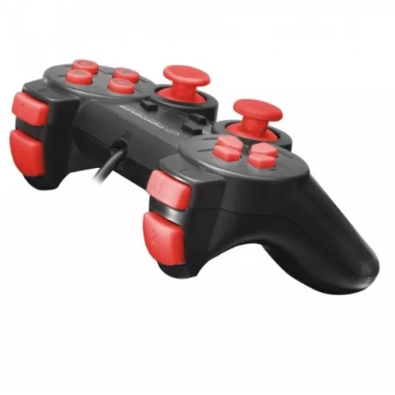 Esperanza EGG106R Gamepad do gier PC, PlayStation 2, PlayStation 3 Analogowy/Cyfrowy USB 2.0 Czarny, Czerwony