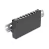 Patch panel DELOCK Mini Desktop RJ45 8-portowy Cat.6A ekranowany czarny do montażu na stole, ścianie lub szynie DIN