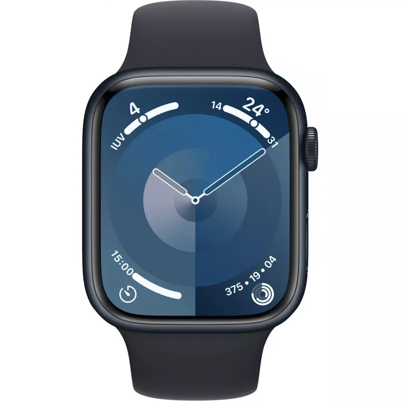 APPLE Watch Series 9 GPS + Cellular 45mm Midnight Aluminiowa koperta z Midnight sportowym paskiem - M/L (MRMD3QF/A)