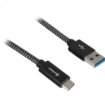 Kabel Sharkoon USB 3.2 Gen 2 wtyk USB-A > USB-C czarny/szary 1 metr – kabel – cyfrowy/dane