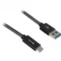 Kabel Sharkoon USB 3.2 Gen 2 wtyk USB-A > USB-C czarny/szary 1 metr – kabel – cyfrowy/dane