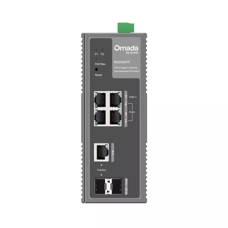 Przełącznik sieciowy TP-Link IES206GPP zarządzalny Gigabit Ethernet (10/100/1000) Power over Ethernet (PoE) czarny