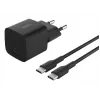 Ładowarka sieciowa Belkin BoostCharge 25W USB-C PD/PPS, kabel 1 m, czarna — do konsol przenośnych, smartfonów, tabletów