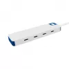 Hyper HyperDrive Flex 4-portowy hub USB-C, biały/niebieski | HD5201BUGL