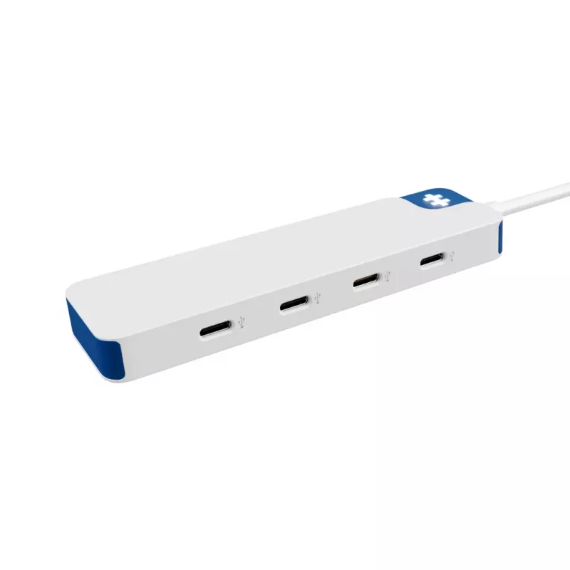Hyper HyperDrive Flex 4-portowy hub USB-C, biały/niebieski | HD5201BUGL