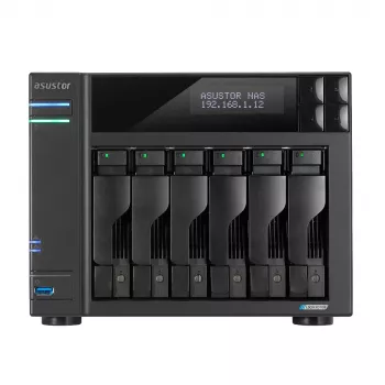 Asustor LOCKERSTOR 6 NAS Desktop Intel® Celeron® N5105 8 GB DDR4 HDD ADM Czarny