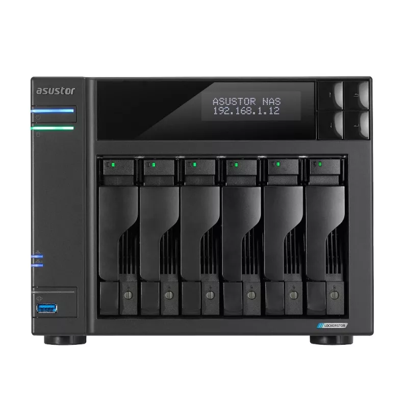 Asustor LOCKERSTOR 6 NAS Desktop Intel® Celeron® N5105 8 GB DDR4 HDD ADM Czarny
