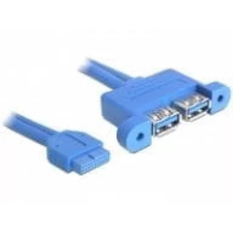 Kabel USB DeLOCK 82941 USB 3.2 Gen 1 0.45 m 2 x USB A niebieski