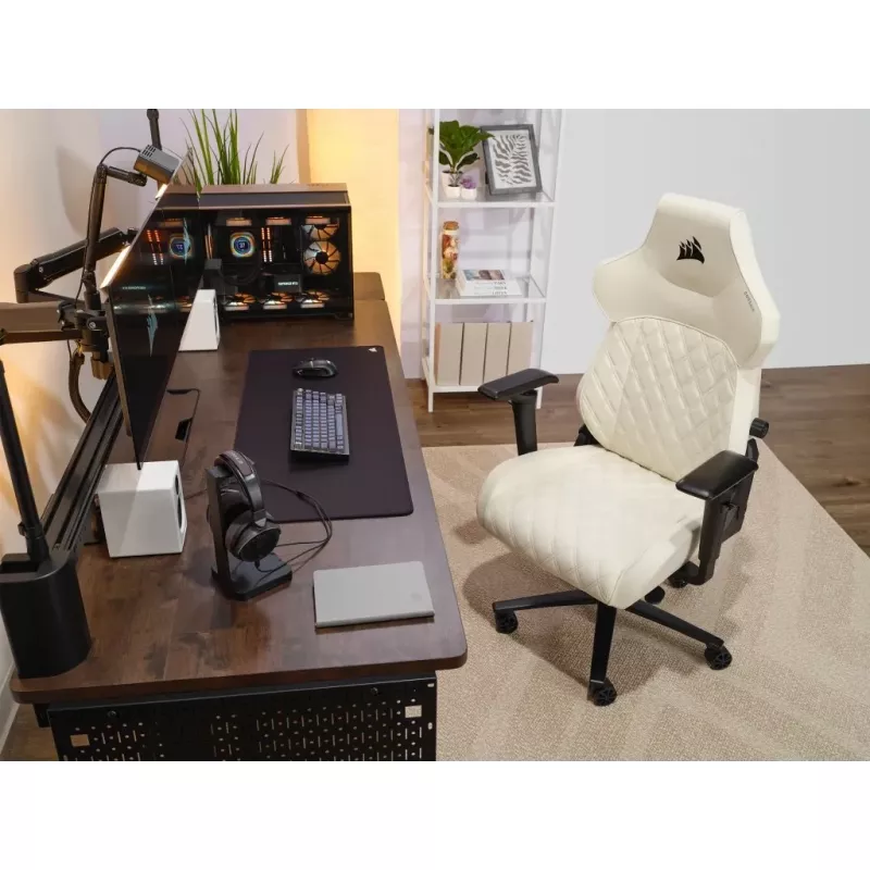 Corsair TC500 LUXE PC fotel gamingowy Upholsteczerwony seat Beige