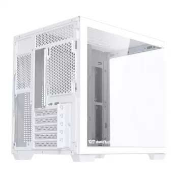 Obudowa komputerowa DarkFlash B275 (biała) mid-tower kompatybilna z ATX, przedni panel I/O, szkło hartowane